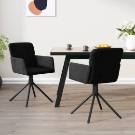 Sillas de comedor giratorias 2 uds terciopelo negro de , Sillas de comedor - Ref: Foro24-344796, Precio: 144,96 €, Descuento: %