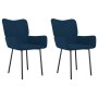 Sillas de comedor 2 unidades terciopelo azul de , Sillas de comedor - Ref: Foro24-344819, Precio: 122,15 €, Descuento: %