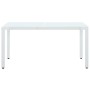 Mesa de jardín de ratán sintético blanco 150x90x75 cm de vidaXL, Mesas de jardín - Ref: Foro24-45987, Precio: 166,93 €, Descu...