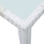 White synthetic rattan garden table 150x90x75 cm by vidaXL, Garden tables - Ref: Foro24-45987, Price: 166,93 €, Discount: %