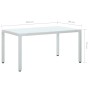 White synthetic rattan garden table 150x90x75 cm by vidaXL, Garden tables - Ref: Foro24-45987, Price: 166,93 €, Discount: %