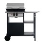 Portable gas barbecue with 3-shelf black and silver table by , Barbecues - Ref: Foro24-3051182, Price: 189,95 €, Discount: %