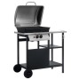 Portable gas barbecue with 3-shelf black and silver table by , Barbecues - Ref: Foro24-3051182, Price: 189,95 €, Discount: %