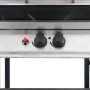 Portable gas barbecue with 3-shelf black and silver table by , Barbecues - Ref: Foro24-3051182, Price: 189,95 €, Discount: %