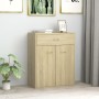 Aparador de madera contrachapada color roble Sonoma 60x30x75 cm de vidaXL, Aparadores - Ref: Foro24-800714, Precio: 64,43 €, ...