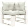 3-seater wooden garden pallet sofa with beige cushions by , Outdoor sofas - Ref: Foro24-3052425, Price: 291,99 €, Discount: %