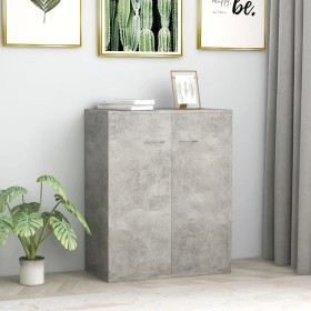 Concrete gray plywood sideboard 60x30x75 cm by vidaXL, Sideboards - Ref: Foro24-800733, Price: 53,97 €, Discount: %