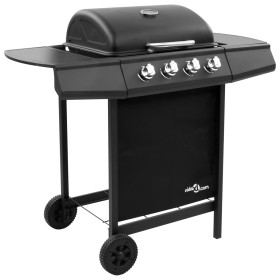 Barbacoa de gas con 4 fogones negra de , Barbacoas - Ref: Foro24-3053622, Precio: 194,99 €, Descuento: %