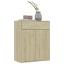 Aparador de madera contrachapada color roble Sonoma 60x30x75 cm de vidaXL, Aparadores - Ref: Foro24-800714, Precio: 64,43 €, ...