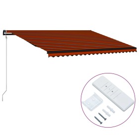 Orange and brown automatic retractable awning 500x300 cm by , Awnings - Ref: Foro24-3055269, Price: 475,53 €, Discount: %