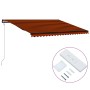 Toldo retráctil automático naranja y marrón 500x300 cm de , Toldos - Ref: Foro24-3055269, Precio: 475,53 €, Descuento: %