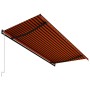 Orange and brown automatic retractable awning 500x300 cm by , Awnings - Ref: Foro24-3055269, Price: 474,99 €, Discount: %