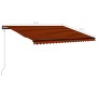 Toldo retráctil automático naranja y marrón 500x300 cm de , Toldos - Ref: Foro24-3055269, Precio: 475,53 €, Descuento: %