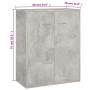 Concrete gray plywood sideboard 60x30x75 cm by vidaXL, Sideboards - Ref: Foro24-800733, Price: 53,97 €, Discount: %