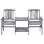 Garden chairs with table and solid acacia wood cushions by , Garden sets - Ref: Foro24-3061320, Price: 157,99 €, Discount: %