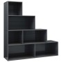 Glossy gray plywood shelf/divider 155x24x160cm