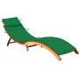 Garden lounger with solid acacia wood cushion by , Loungers - Ref: Foro24-3061577, Price: 171,48 €, Discount: %