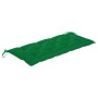 Banco Batavia de teca maciza con cojín verde 120 cm de , Bancos de jardín - Ref: Foro24-3062174, Precio: 202,19 €, Descuento: %