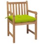 Garden chairs 2 pcs teak wood and bright green cushions by , Garden chairs - Ref: Foro24-3062756, Price: 278,75 €, Discount: %