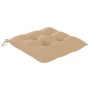 Silla mecedora de madera maciza de teca con cojín beige de , Sillas de jardín - Ref: Foro24-3062775, Precio: 156,25 €, Descue...