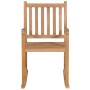 Solid Teak Wood Rocking Chair with Beige Cushion by , Garden chairs - Ref: Foro24-3062775, Price: 156,42 €, Discount: %