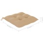 Silla mecedora de madera maciza de teca con cojín beige de , Sillas de jardín - Ref: Foro24-3062775, Precio: 156,25 €, Descue...