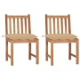 Garden chairs 2 units solid teak wood with cushions by , Garden chairs - Ref: Foro24-3062934, Price: 214,39 €, Discount: %