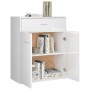 Glossy white plywood sideboard 60x30x75 cm by vidaXL, Sideboards - Ref: Foro24-800717, Price: 71,99 €, Discount: %