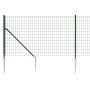 Cerca de alambre con pinchos de anclaje verde 0,8x25 m
