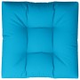 Cojín para sofá de palets de tela azul 80x80x12 cm