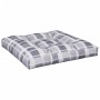 Gray plaid fabric pallet sofa cushion 80x80x12 cm by , Cushions for chairs and sofas - Ref: Foro24-314412, Price: 28,99 €, Di...