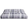 Gray plaid fabric pallet sofa cushion 80x80x12 cm by , Cushions for chairs and sofas - Ref: Foro24-314412, Price: 28,99 €, Di...