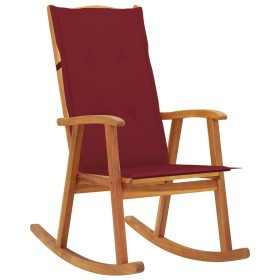 Rocking chair with solid acacia wood cushions by , Garden chairs - Ref: Foro24-3064188, Price: 188,43 €, Discount: %