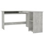 L-förmiger Schreibtisch Sperrholz grauer Beton 120x140x75 cm von vidaXL, Schreibtische - Ref: Foro24-800751, Preis: 111,72 €,...