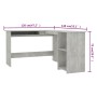 L-förmiger Schreibtisch Sperrholz grauer Beton 120x140x75 cm von vidaXL, Schreibtische - Ref: Foro24-800751, Preis: 111,72 €,...