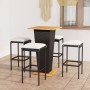 5-piece garden bar furniture set and black PE rattan cushions by , Garden sets - Ref: Foro24-3064850, Price: 254,40 €, Discou...