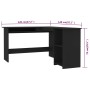 L-shaped black plywood desk 120x140x75 cm by vidaXL, Desks - Ref: Foro24-800748, Price: 94,99 €, Discount: %