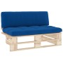 Central sofa made of pallets for impregnated pine wood garden by , Modular outdoor sofas - Ref: Foro24-3066538, Price: 106,82...