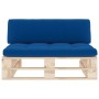 Central sofa made of pallets for impregnated pine wood garden by , Modular outdoor sofas - Ref: Foro24-3066538, Price: 106,82...