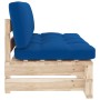 Central sofa made of pallets for impregnated pine wood garden by , Modular outdoor sofas - Ref: Foro24-3066538, Price: 106,82...