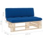 Central sofa made of pallets for impregnated pine wood garden by , Modular outdoor sofas - Ref: Foro24-3066538, Price: 106,82...