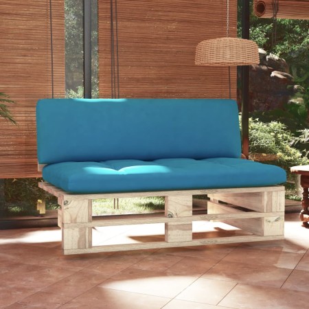 Central sofa made of pallets for impregnated pine wood garden by , Modular outdoor sofas - Ref: Foro24-3066533, Price: 106,99...