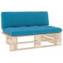 Central sofa made of pallets for impregnated pine wood garden by , Modular outdoor sofas - Ref: Foro24-3066533, Price: 106,82...