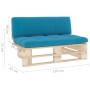 Central sofa made of pallets for impregnated pine wood garden by , Modular outdoor sofas - Ref: Foro24-3066533, Price: 106,82...