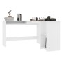 L-shaped plywood white desk 120x140x75 cm by vidaXL, Desks - Ref: Foro24-800747, Price: 136,22 €, Discount: %