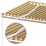 Toldo retráctil manual con LED amarillo y blanco 400x300 cm de , Toldos - Ref: Foro24-3068903, Precio: 367,07 €, Descuento: %