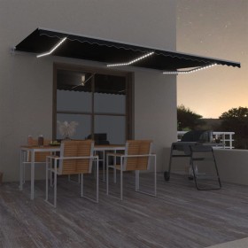 Toldo automático LED sensor de viento gris antracita 600x300 cm de , Toldos - Ref: Foro24-3068974, Precio: 794,58 €, Descuent...