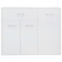 Aparador de madera contrachapada blanco brillante 88x30x70 cm de vidaXL, Aparadores - Ref: Foro24-800681, Precio: 94,85 €, De...