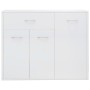 Glossy white plywood sideboard 88x30x70 cm