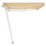 Toldo de pie retráctil manual amarillo y blanco 600x300 cm de , Toldos - Ref: Foro24-3069598, Precio: 654,50 €, Descuento: %